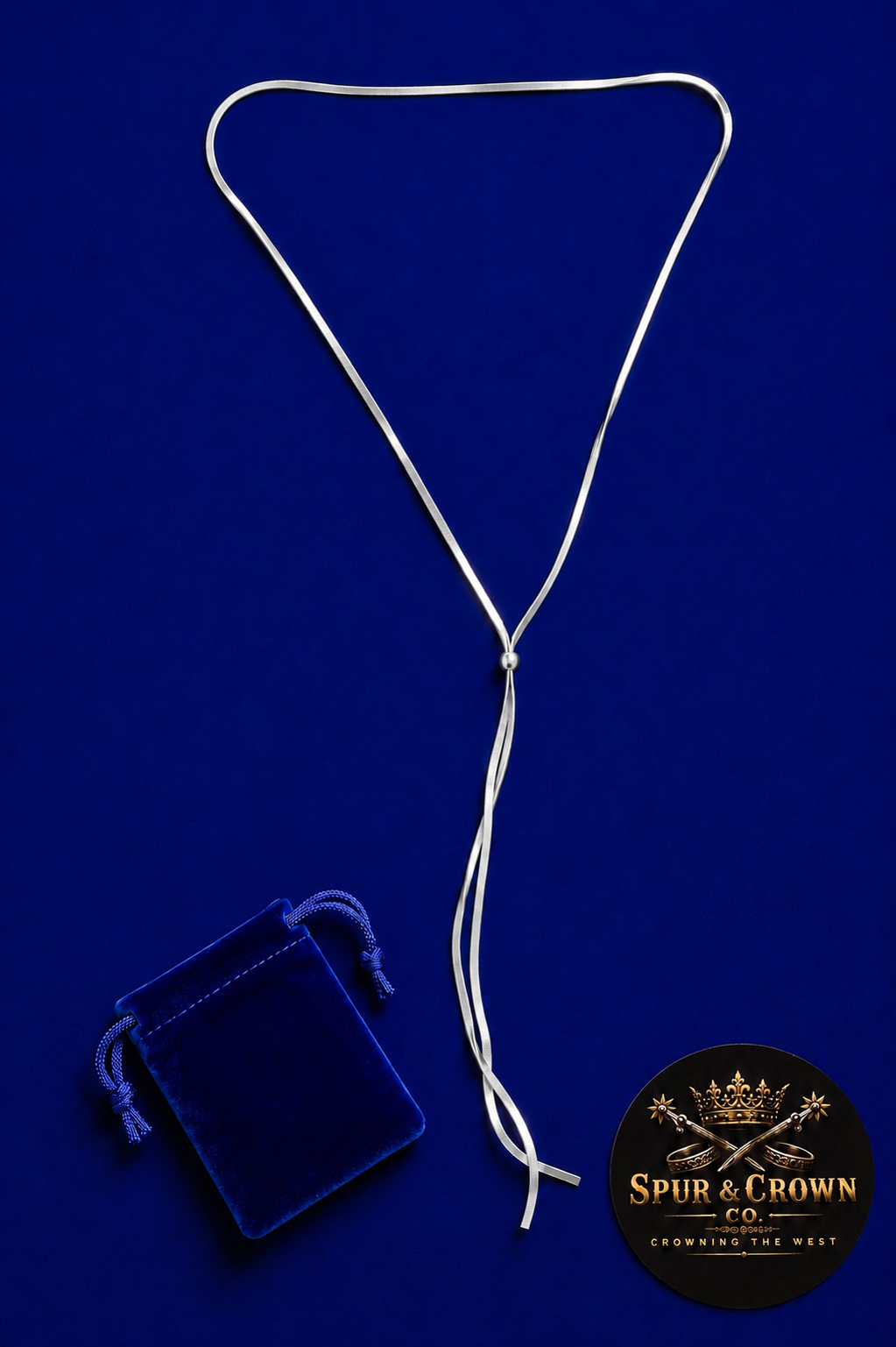 Adjustable Silver Lariat Necklace