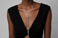 Adjustable Silver Lariat Necklace