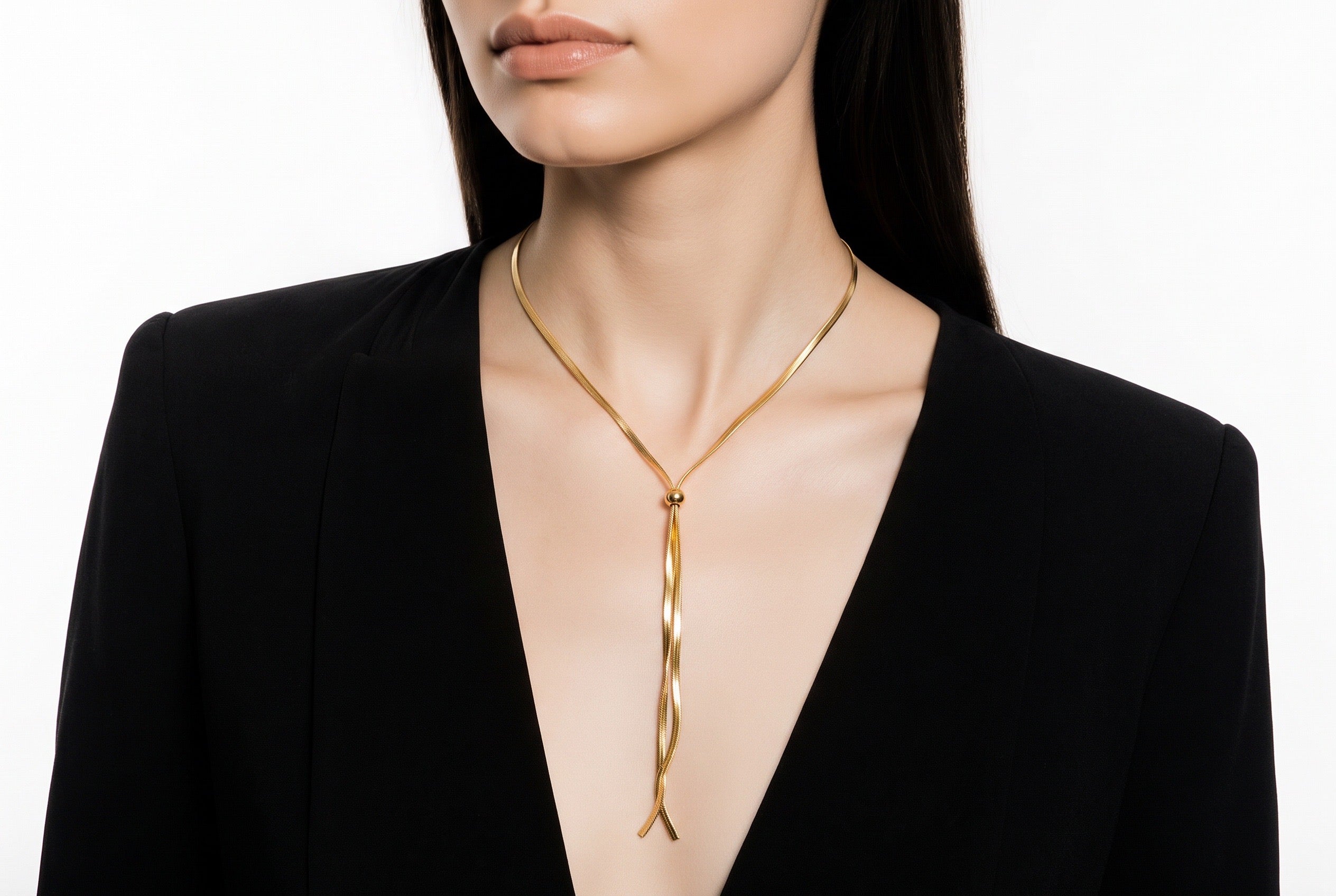 Adjustable Gold Lariat Necklace